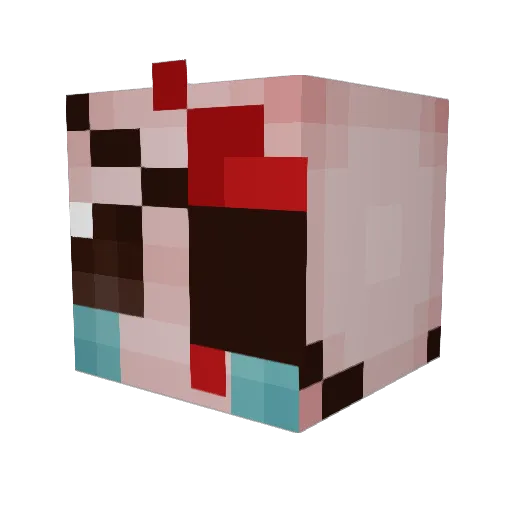 zacziggy Minecraft avatar head, 3D render