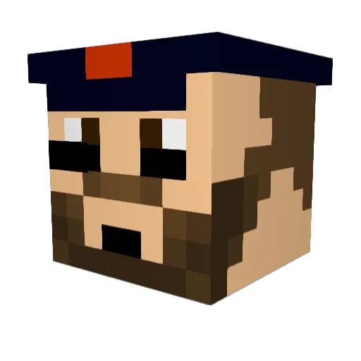 zadabolt Minecraft avatar head, 3D render