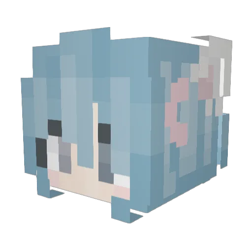 zaddysendaddy Minecraft avatar head, 3D render