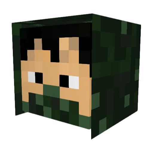 zade0123 Minecraft avatar head, 3D render