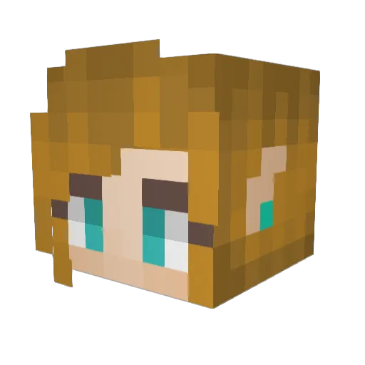 zadie_cat Minecraft avatar head, 3D render
