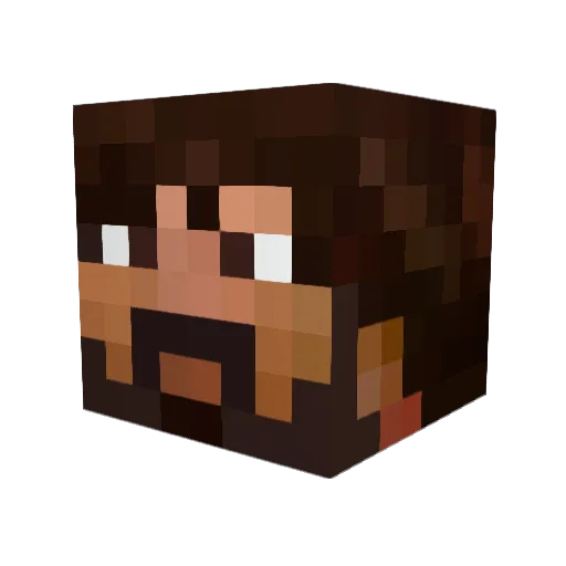 zaga27 Minecraft avatar head, 3D render