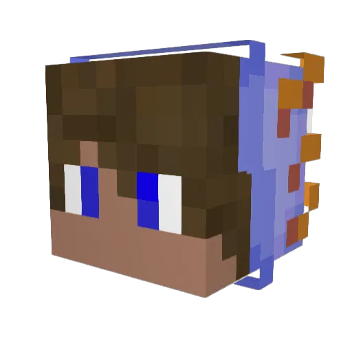 zagarra44 Minecraft avatar head, 3D render
