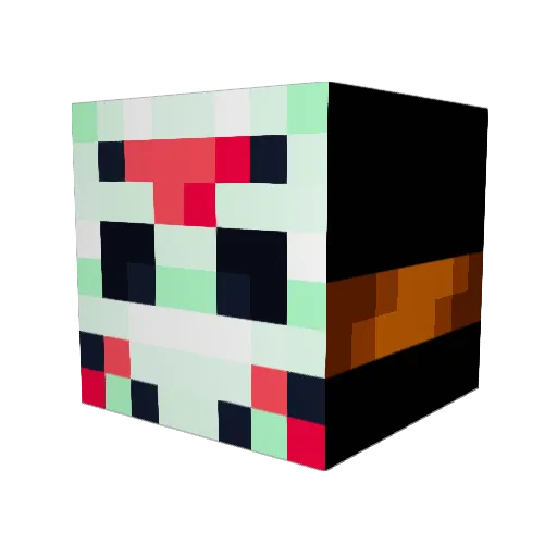 zagawa Minecraft avatar head, 3D render