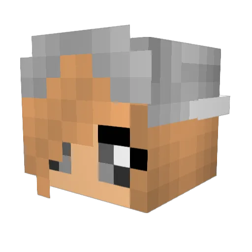 zaggerz Minecraft avatar head, 3D render
