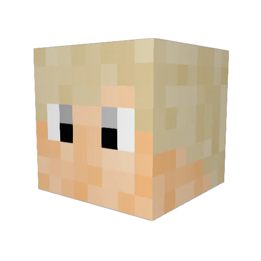 zagortex Minecraft avatar head, 3D render