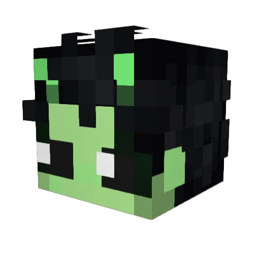 zagzie Minecraft avatar head, 3D render