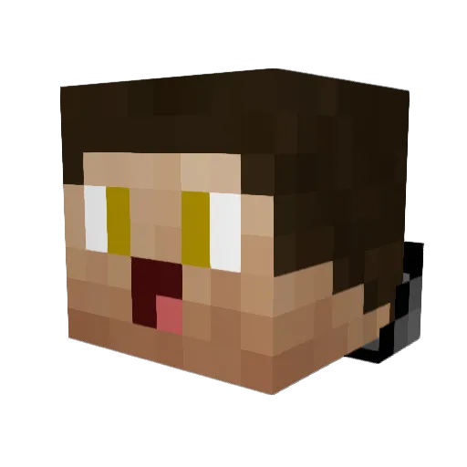 zahnatom Minecraft avatar head, 3D render