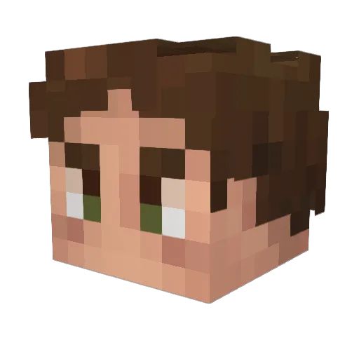 zaileylam Minecraft avatar head, 3D render