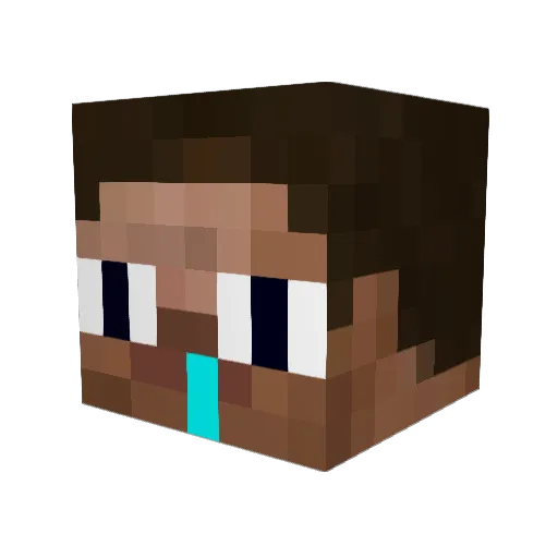 zailiang Minecraft avatar head, 3D render