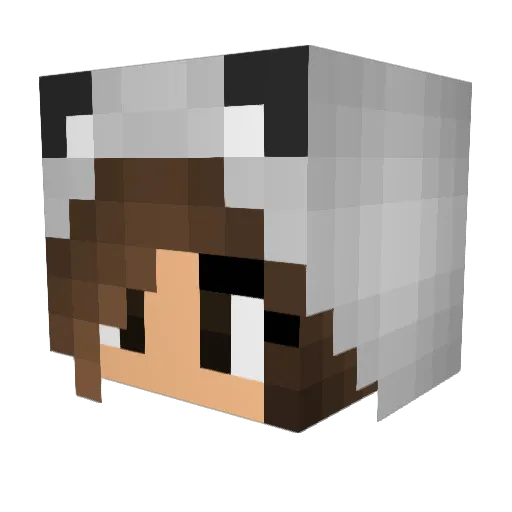 zainapink Minecraft avatar head, 3D render