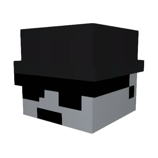 zaingurburXD Minecraft avatar head, 3D render