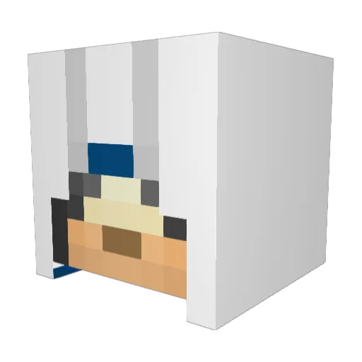 zaio_san Minecraft avatar head, 3D render