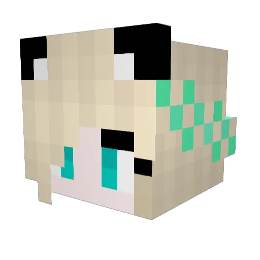 zaion1110 Minecraft avatar head, 3D render