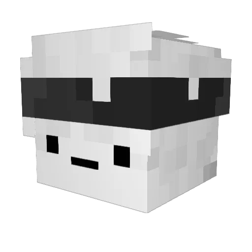 zaizoa Minecraft avatar head, 3D render
