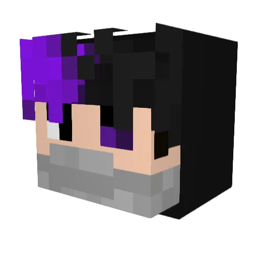 zajebistek Minecraft avatar head, 3D render