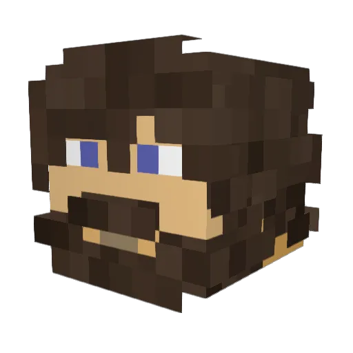 zajt Minecraft avatar head, 3D render