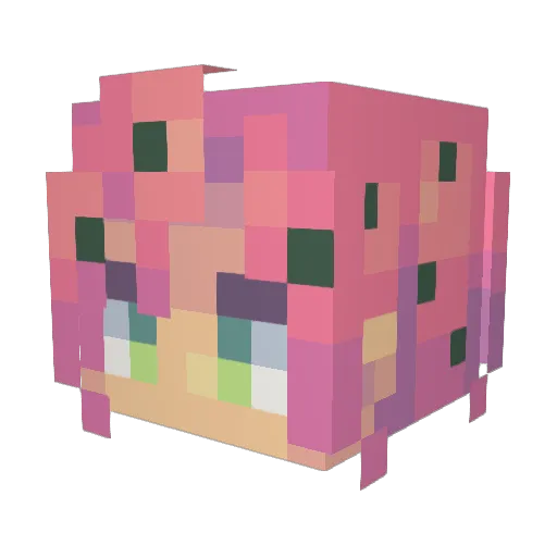 zakaniki Minecraft avatar head, 3D render