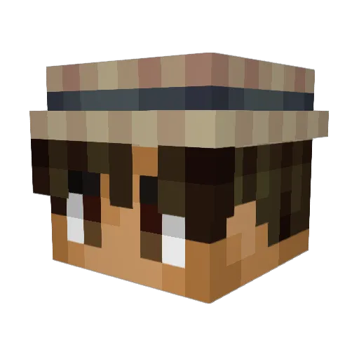zake_5 Minecraft avatar head, 3D render