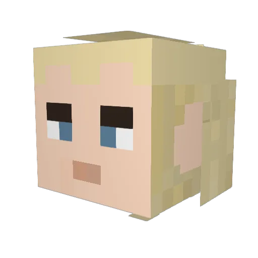 zakhshto Minecraft avatar head, 3D render