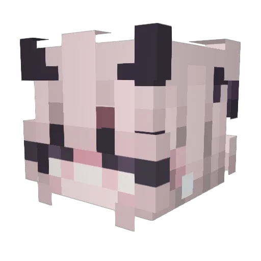 zaki_04 Minecraft avatar head, 3D render