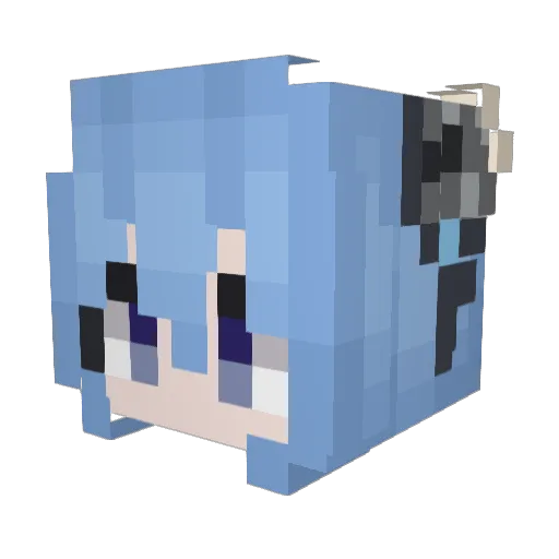 zakingo Minecraft avatar head, 3D render