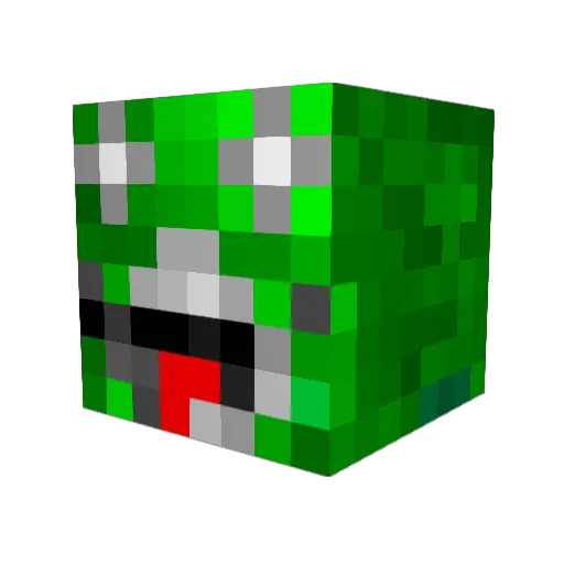zakitago Minecraft avatar head, 3D render