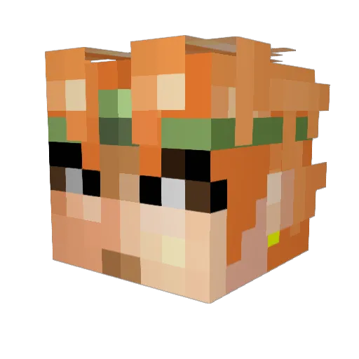 zakkydx Minecraft avatar head, 3D render
