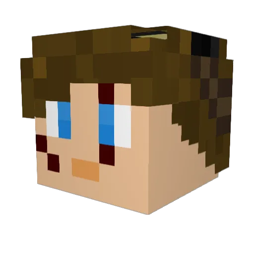 zakn4 Minecraft avatar head, 3D render