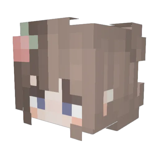 zakomazo Minecraft avatar head, 3D render