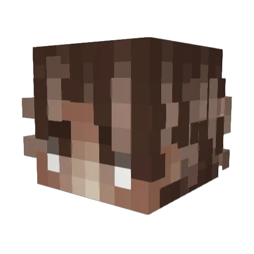 zakqat Minecraft avatar head, 3D render
