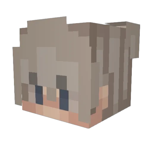 zakretka Minecraft avatar head, 3D render