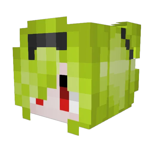 zakroo0 Minecraft avatar head, 3D render