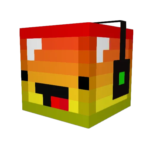 zaksir Minecraft avatar head, 3D render