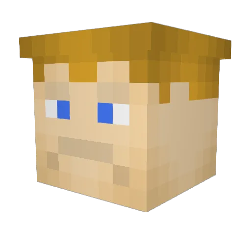 zakugreen Minecraft avatar head, 3D render