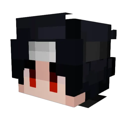 zakuno Minecraft avatar head, 3D render
