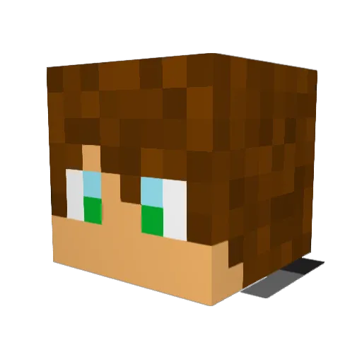 zakyak Minecraft avatar head, 3D render