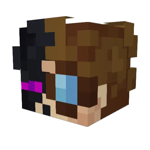 zakyphren Minecraft avatar head, 3D render