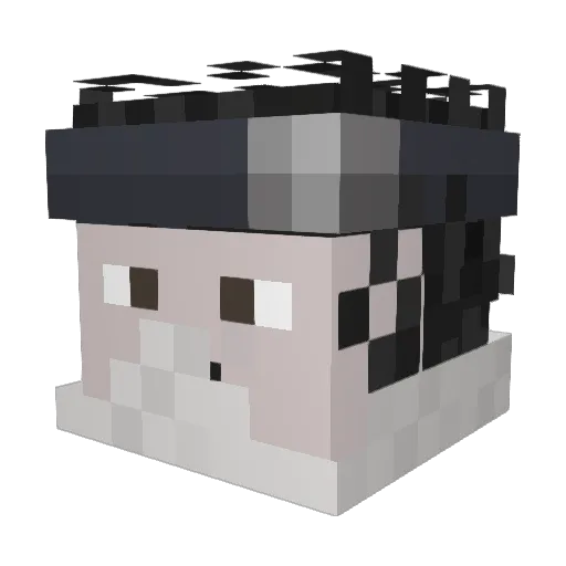 zakz123 Minecraft avatar head, 3D render