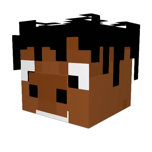 zalerd Minecraft avatar head, 3D render