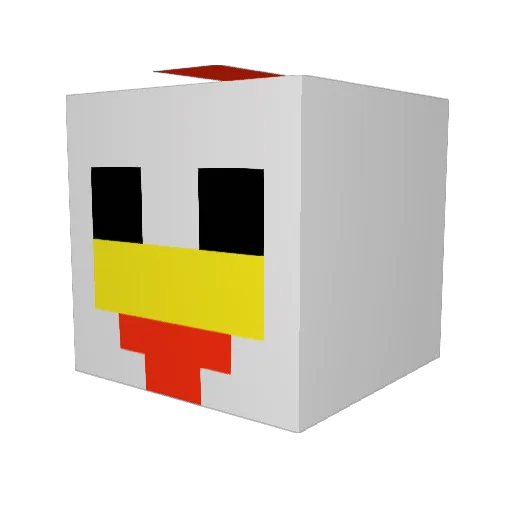 zalomid Minecraft avatar head, 3D render