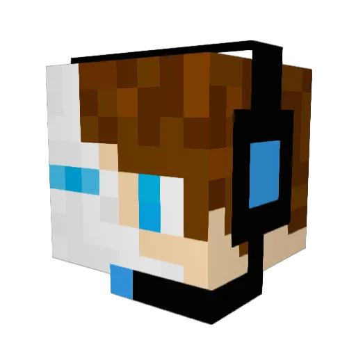 zalphaux Minecraft avatar head, 3D render