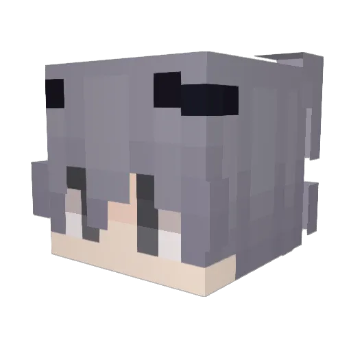 zamiu Minecraft avatar head, 3D render