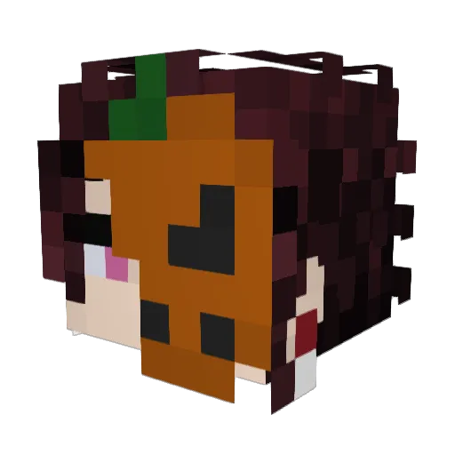 zamlui Minecraft avatar head, 3D render