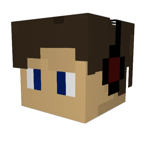zampff Minecraft avatar head, 3D render