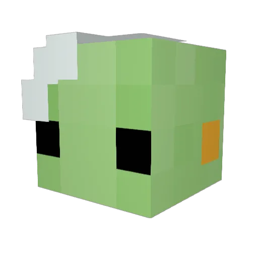 zamtenks Minecraft avatar head, 3D render