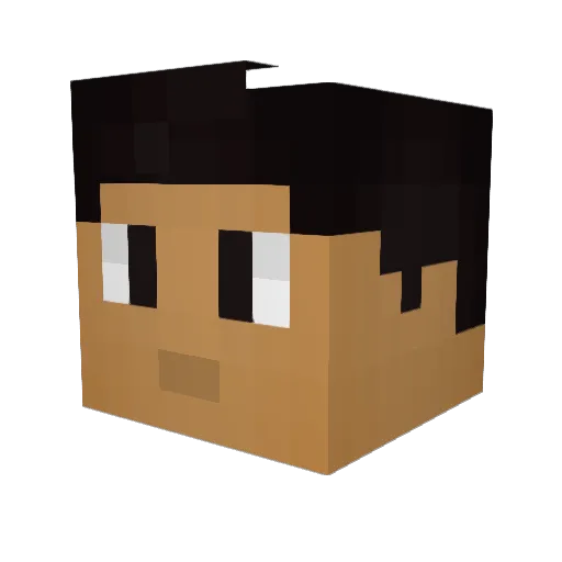 zanamc Minecraft avatar head, 3D render