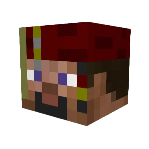zandamos Minecraft avatar head, 3D render