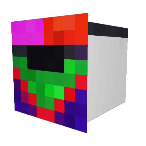 zandercon Minecraft avatar head, 3D render