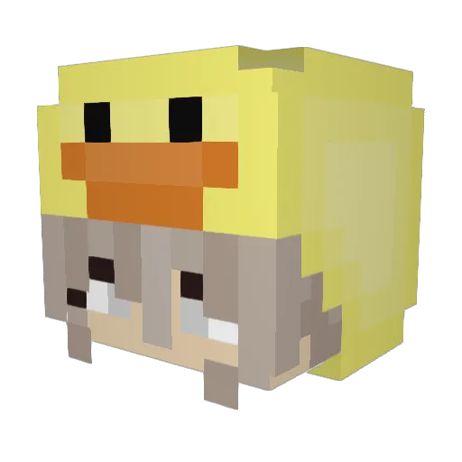 zandersan Minecraft avatar head, 3D render